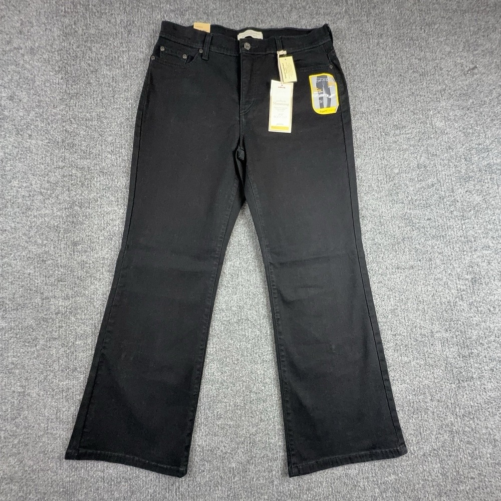 Levi's Perfectly Slimming 512 Jeans Womens 16P Black High Rise Bootcut Stretch